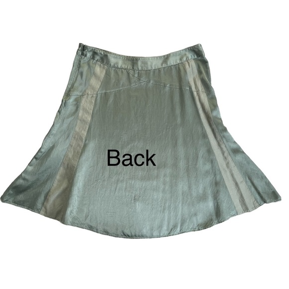 CLUB MONACO mint sage green midi skirt. Soft satin flirty feminine Size 6 - Picture 3 of 13